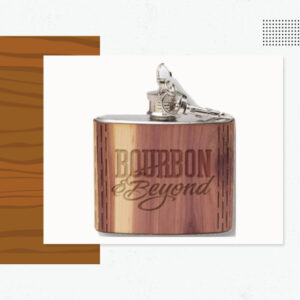WOODEN HIP FLASK or 2 OUNCE KEYCHAIN FLASK