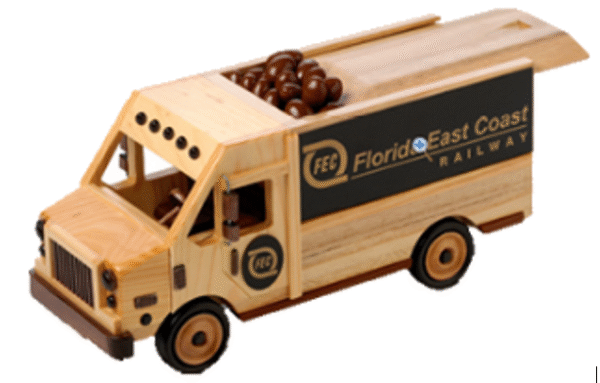 WOOD STEP – UP DELIVERY VAN w/ SLIDE -OFF TOP