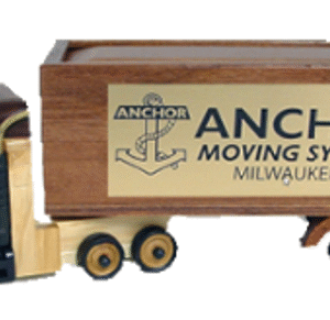 WOOD SEMI -TRUCK with SLIDE OFF TOP LID